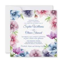 水彩アネモネ結婚フラワー