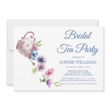 水彩アネモネ花結婚のブライダル茶パーティー