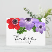 水彩アネモンフローラサンキューカード サンキューカード (スタンド正面)