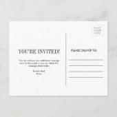 水彩アネモンフローラブライダルシャワーカード インビテーションポストカード (裏面)