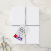 水彩アネモンフローラブライダルシャワーメッセージカード ギフトタグ (より糸付き)