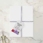 水彩アネモンフローラブライダルシャワーメッセージカード ギフトタグ (より糸付き)