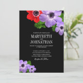 水彩アネモンフローラ結婚式招待状カード 招待状 (スタンド正面)