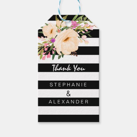 水彩アネモン開花ギフトラベル ギフトタグ (正面)