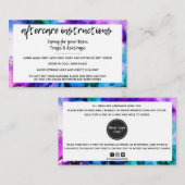 水彩アフターケア指示1名名刺 名刺 (正面/裏面)