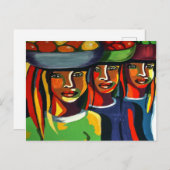 水彩アフリカアートポストカード ポストカード (正面/裏面)