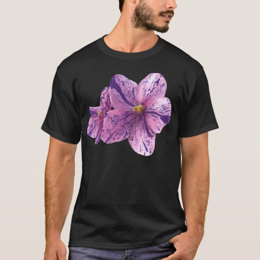 水彩アフリカスミレ Tシャツ (正面)