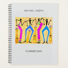 水彩アフリカンアートお祝いダンス プランナー手帳