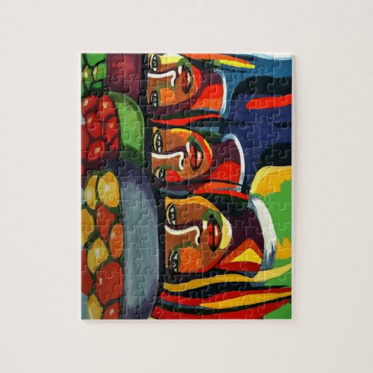 水彩アフリカンアートパズル ジグソーパズル (縦)