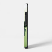 水彩アフリカンバイオレットハウスプラントガーデンフラワー iPhoneケース (左側面)