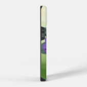 水彩アフリカンバイオレットハウスプラントガーデンフラワー iPhoneケース (右側面)