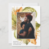 水彩アフリカンパームエレガントハッピーフォト シーズンカード (正面)