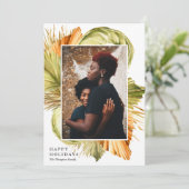 水彩アフリカンパームエレガントハッピーフォト シーズンカード (スタンド正面)