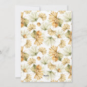 水彩アフリカンパームエレガントハッピーフォト シーズンカード (裏面)