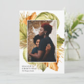 水彩アフリカンパームズシーズンの挨拶の写真 シーズンカード (スタンド正面)