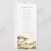 水彩アフリカ風景 ウェディングプログラム 招待状 (裏面)