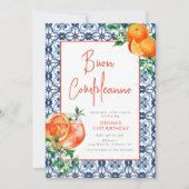 水彩アペロルスピリッツイタリアン誕生日 招待状 (正面)