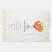 水彩アペロルスピリッツカスタムレシピ キッチンタオル (横)