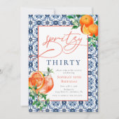 水彩アペロルスピリッツ30歳の誕生日 招待状 (正面)