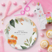 水彩アペロールスプリッツの花嫁シャワー ペーパープレート (パーティー)