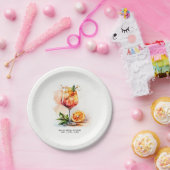 水彩アペロールスプリッツ ブライダルシャワー ペーパープレート (パーティー)