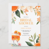 水彩アペロールスプリッツ ブライダルシャワー 招待状 (正面)