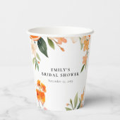 水彩アペロールスプリッツ ブライダルシャワー 紙コップ (裏面)