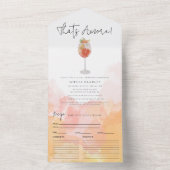 水彩アペロールスプリッツ That's Amore ウェディングシャワーの招待状 オールインワン招待状 (内側)
