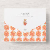 水彩アペロールスプリッツ That's Amore ウェディングシャワーの招待状 オールインワン招待状 (裏面)