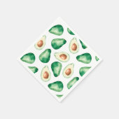 水彩アボカドパターン誕生日パーティー スタンダードカクテルナプキン (角)