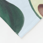 水彩アボカド毛布 フリースブランケット (角)