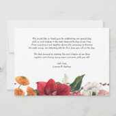 水彩アマリリスとミムのフローラ結婚ズ サンキューカード (裏面)