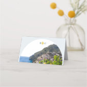 水彩アマルフィーコースト イタリア アーチ レモン ウェディング プレイスカード (裏面)