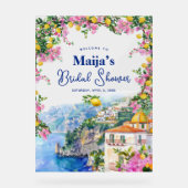 水彩アマルフィーコースト ピンクレモン ウェディングシャワー アクリルサイン (正面)