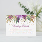 水彩アメジストの輝き ウェディングの詳細 エンクロージャーカード (スタンド正面)