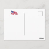 水彩アメリカ国旗飛んでいる ポストカード (裏面)