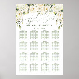 水彩アラバスターバラ座席表 ポスター