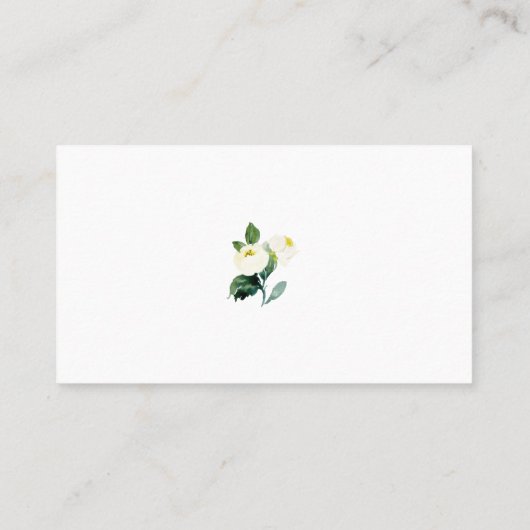 水彩アラバスターフ結婚ラワーズ詳細 名刺 (裏面)