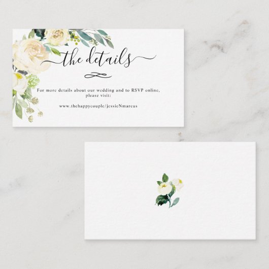 水彩アラバスターフ結婚ラワーズ詳細 名刺 (正面/裏面)