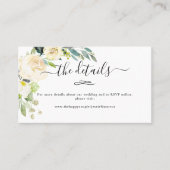 水彩アラバスターフ結婚ラワーズ詳細 名刺 (正面)