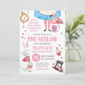 水彩アリスinオネダーランドファースト誕生日 招待状 (スタンド正面)