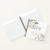 水彩アルアバスター ローズ エレガント ウェディング ノートブック (内部)