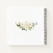 水彩アルバストローズエレガントウェディング ノートブック (裏面)