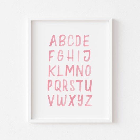 水彩アルファベットABC教育ポスター ポスター