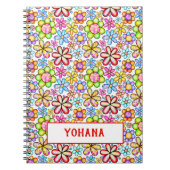 水彩アロバーフローラコラージュカスタム夏 ノートブック (正面)