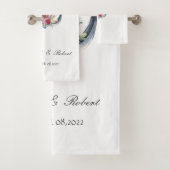 水彩アンカー花ネイティブ バスタオルセット (インサイチュ)