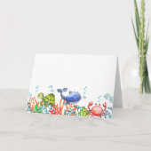 水彩アンダーザシーテーマ誕生会 サンキューカード (裏面)