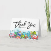 水彩アンダーザシーテーマ誕生会 サンキューカード (正面)