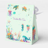 水彩アンダーザシー子供の誕生日 フェイバーボックス (裏面サイド)