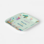 水彩アンダーザシー子供の誕生日 ペーパープレート (傾斜あり)